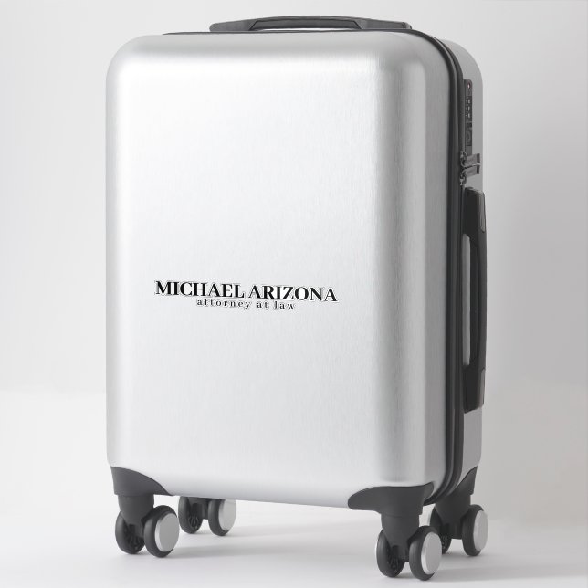 Black & White Minimalist Simple Plain  (Suitcase)