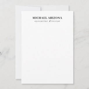 Black White Minimalist Simple Plain Card