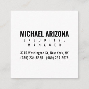 Black & White Minimalist Simple Plain  Enclosure Card