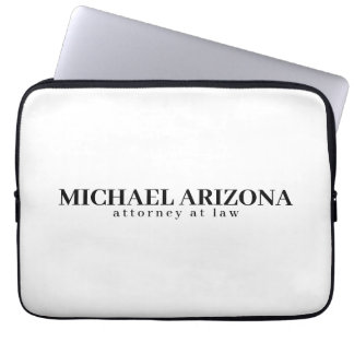 Black & White Minimalist Simple Plain  Laptop Sleeve