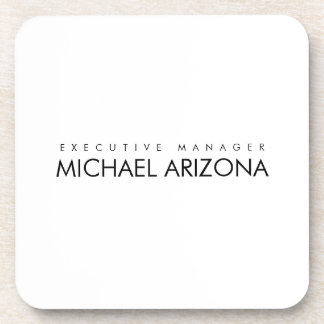 Black & White Minimalist Simple Plain Modern Coaster