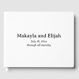 Black & White Minimalist Wedding Guest Book