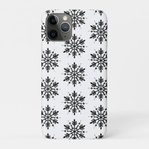 Black & White Minimalistic Graphic Snowflake iPhone 11 Pro Case
