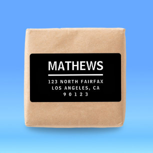Black & White Modern Bold Return Address