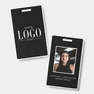 Black White Modern Business Logo Photo Salon Spa  Badge