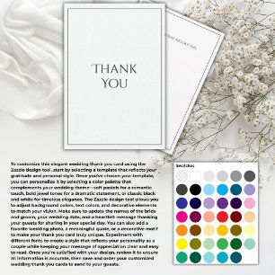 Black & White Modern Elegant Thank You Card