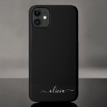 Black White Modern Minimalist Elegant Monogram iPhone 11 Case<br><div class="desc">Introducing our Black and White Minimalist Modern Monogram Collection: Embrace simplicity and sophistication with our minimalist designs, curated to elevate your style effortlessly. Crafted with a keen eye for modern aesthetics, this collection features sleek black and white designs accentuated by personalized monograms. From chic stationery to versatile accessories, our collection...</div>