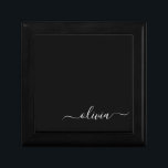 Black White Modern Minimalist Elegant Monogram Gift Box<br><div class="desc">Introducing our Black and White Minimalist Modern Monogram Collection: Embrace simplicity and sophistication with our minimalist designs, curated to elevate your style effortlessly. Crafted with a keen eye for modern aesthetics, this collection features sleek black and white designs accentuated by personalized monograms. From chic stationery to versatile accessories, our collection...</div>