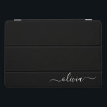 Black White Modern Minimalist Elegant Monogram iPad Pro Cover<br><div class="desc">Introducing our Black and White Minimalist Modern Monogram Collection: Embrace simplicity and sophistication with our minimalist designs, curated to elevate your style effortlessly. Crafted with a keen eye for modern aesthetics, this collection features sleek black and white designs accentuated by personalized monograms. From chic stationery to versatile accessories, our collection...</div>