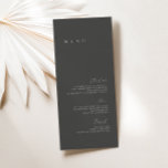 Black & White Modern Minimalist Wedding Flat Menu<br><div class="desc">Design features an handwritten font and modern minimalist design. Designed to coordinate with for the «SERENA» Wedding Invitation Collection. To change details, click «Personalize». To move the text or change the size, font, or colour, click «Click to customize further» It. View the collection link on this page to see all...</div>