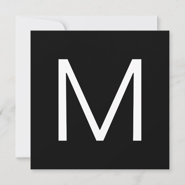 Black & White Modern Minimalistic Letter (Front)