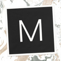 Black & White Modern Minimalistic Letter
