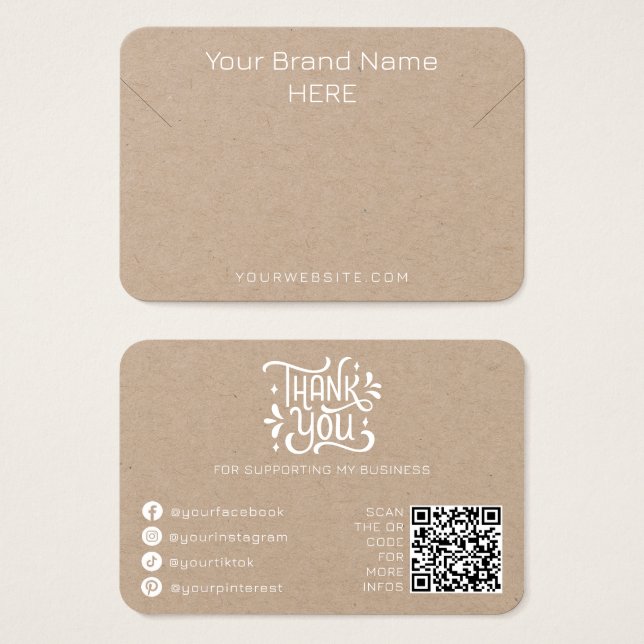 Black White Modern Necklace Display Simple Jewelle (Front & Back)