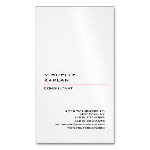 Black & White Modern Professional Exclusive Magnetic Business Card