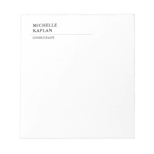 Black & White Modern Professional Exclusive Notepad
