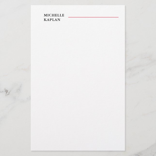 Black & White Modern Professional Exclusive Stationery (Front)
