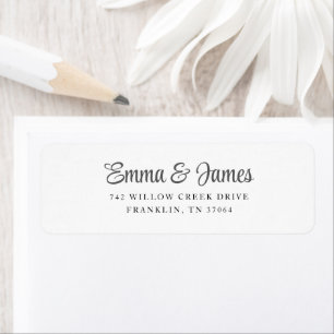Black & White Modern Script Wedding