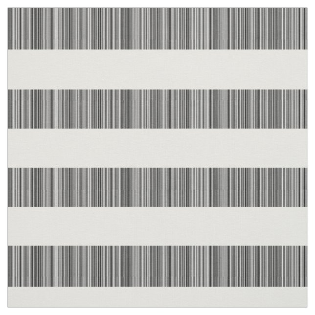 Black White Modern Stripes Fabric (Swatch)