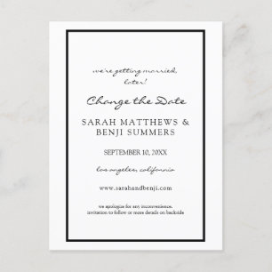 Black & White Modifier la carte postale Date