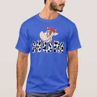 Black White Mom Cow Print Cowboy Animal Pattern Mo