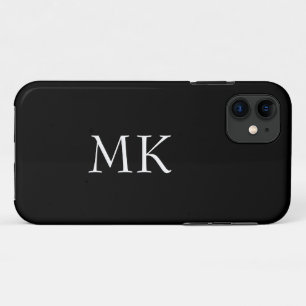 Black White Monogram  iPhone 11 Case