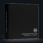 Black White Monogram Legacy Binder<br><div class="desc">Simpe monogrammed legacy binder ideal for financial legacy planning,  funeral and estate planning,  family emergency documents and more.</div>