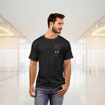 Black white monogram name logo business T-Shirt<br><div class="desc">A black background,  white coloured text.  Personalize and add your business logo,  monogram initials,  name.</div>