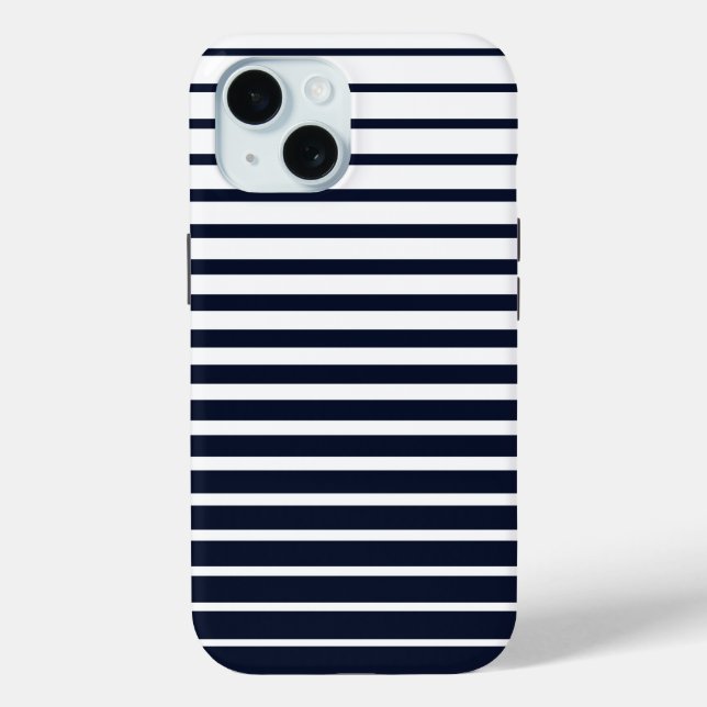  Black & White Monogram Stripes Case-Mate iPhone Case (Back)