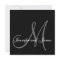 Black White Monogram Wedding Invitations