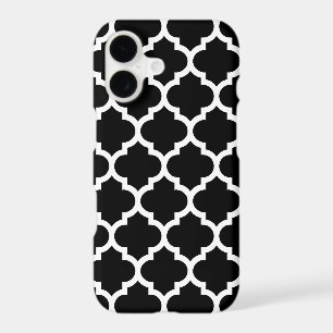 Black White Moroccan Quatrefoil Pattern #5