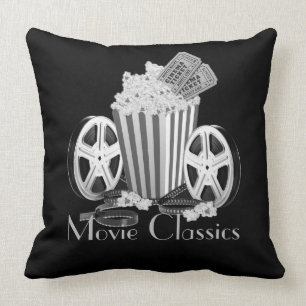 Black & White Movie Classics Throw Pillow