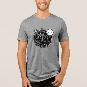 Black & White Mr. Happy Tri-Blend Shirt
