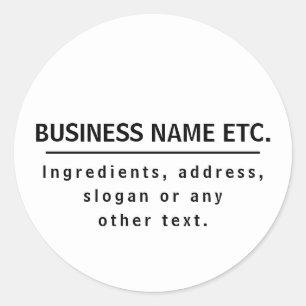 Black & White Multi-Purpose Classic Round Sticker