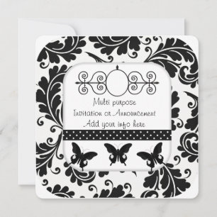 Black White Multi Purpose Invitation Announcement