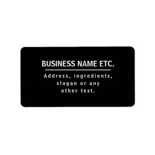 Black & White Multi-Purpose Label