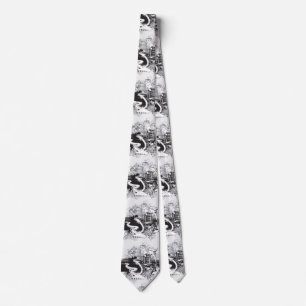 Black/White Music Necktie