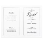 Black & White Music Recital Program Template