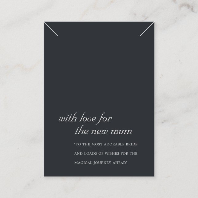 BLACK & WHITE NEW MUM GIFT NECKLACE DISPLAY CARD (Front)