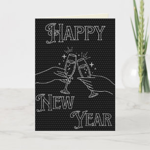 Black & White New Year Card