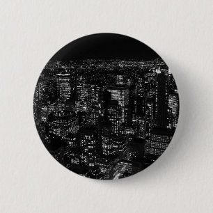 Black & White New York City 2 Inch Round Button