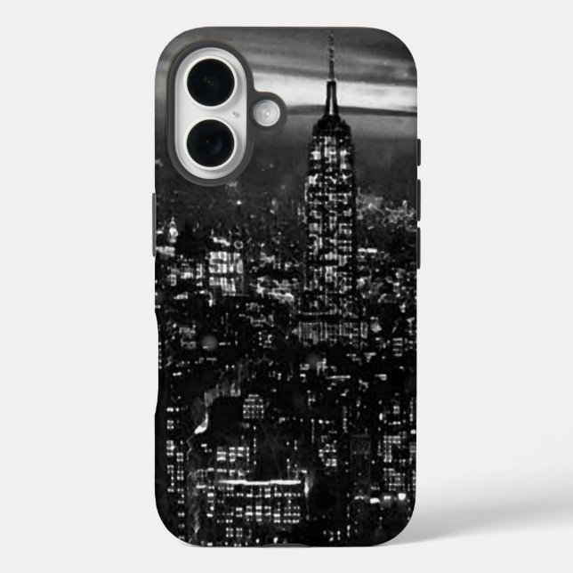 Black & White New York City Case-Mate iPhone Case (Back)
