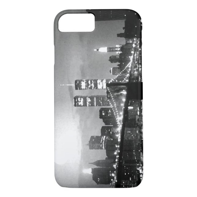 Black & White New York City iPhone 7 Case (Back)