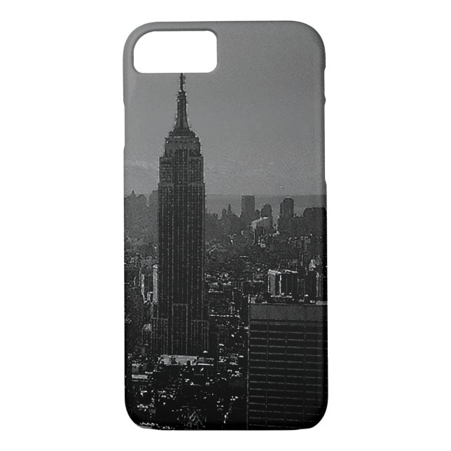 Black White New York City iPhone 7 Case (Back)