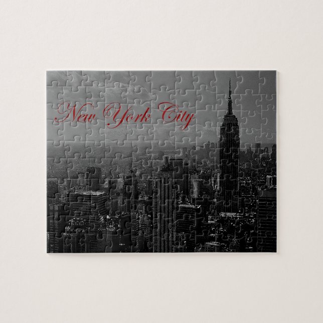 Black White New York City Jigsaw Puzzle (Horizontal)