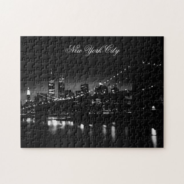 Black & White New York City Jigsaw Puzzle (Horizontal)