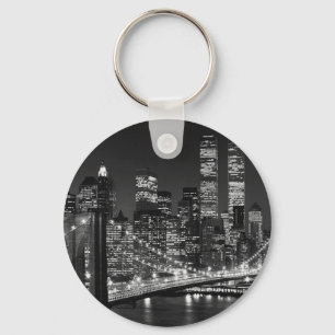 Black & White New York City Keychain