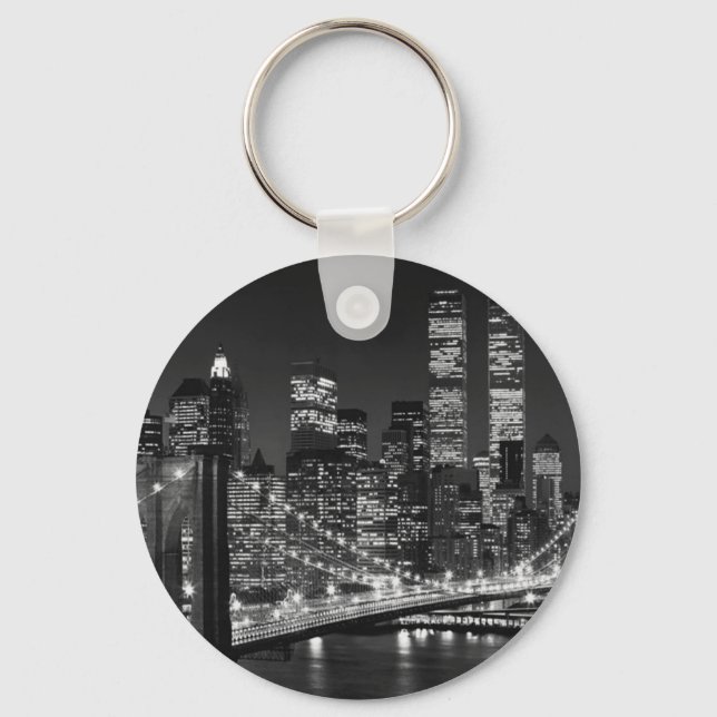 Black & White New York City Keychain (Front)