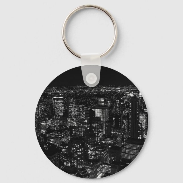 Black & White New York City Keychain (Front)