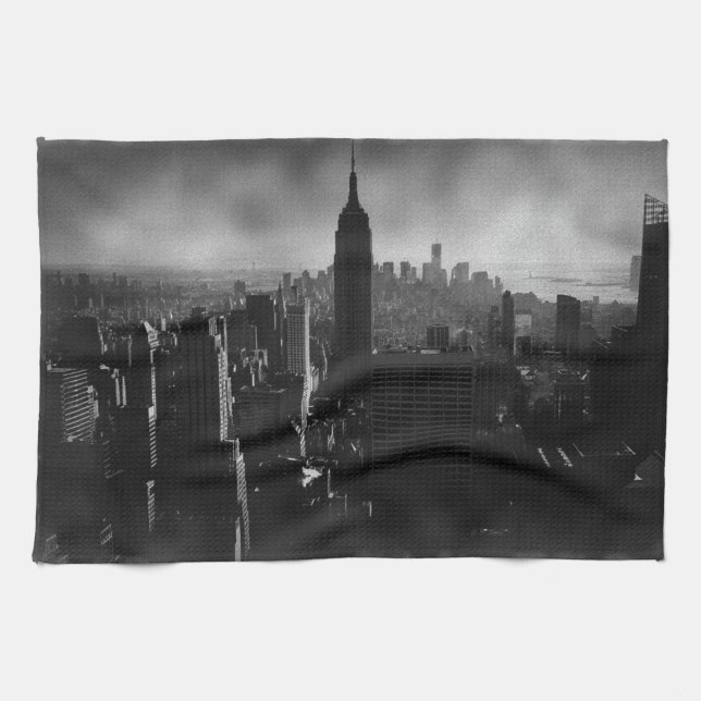 Black & White New York City Kitchen Towel (Horizontal)