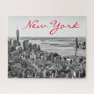 Black White New York City Manhattan Jigsaw Puzzle